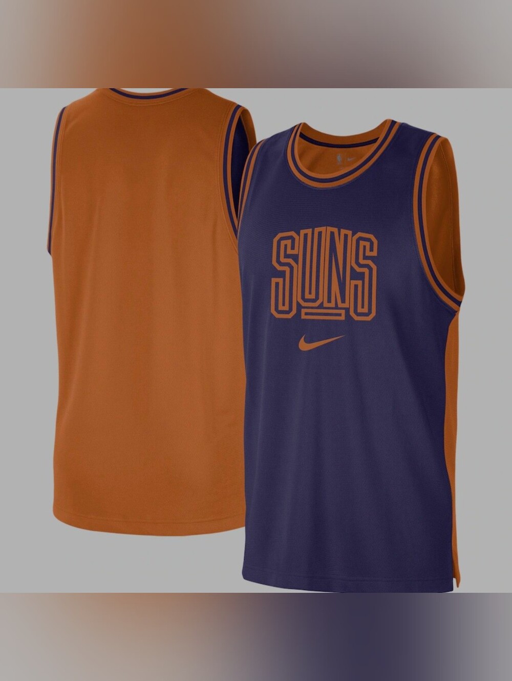 Phoenix Suns Nike Courtside Versus Force Split DNA Performance Mesh Tank Top - P